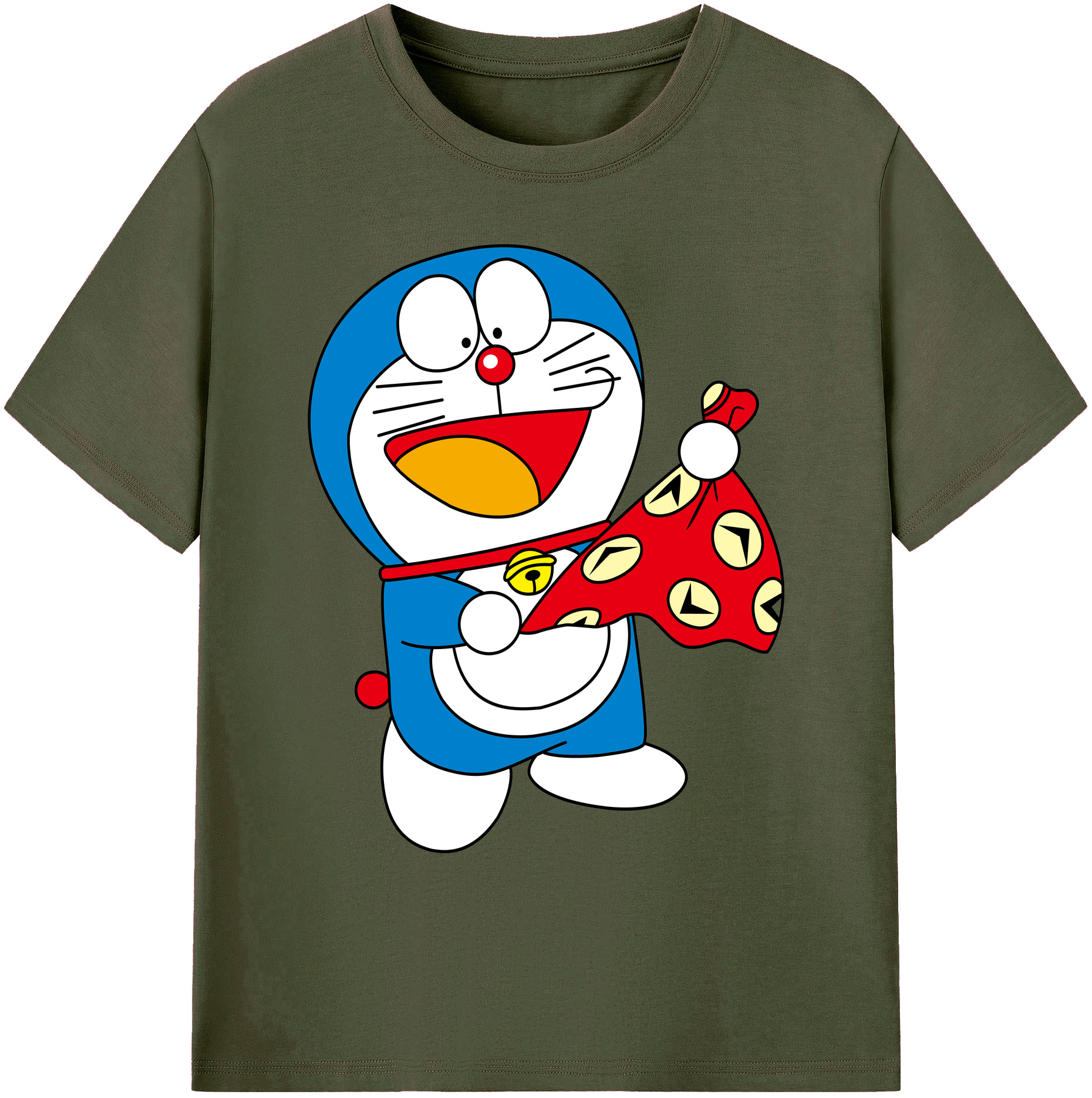 （画像用） ドラえもん Doraemon 綿100％ メンズ半袖Tシャツ｜肌触りやわらか＆通気性